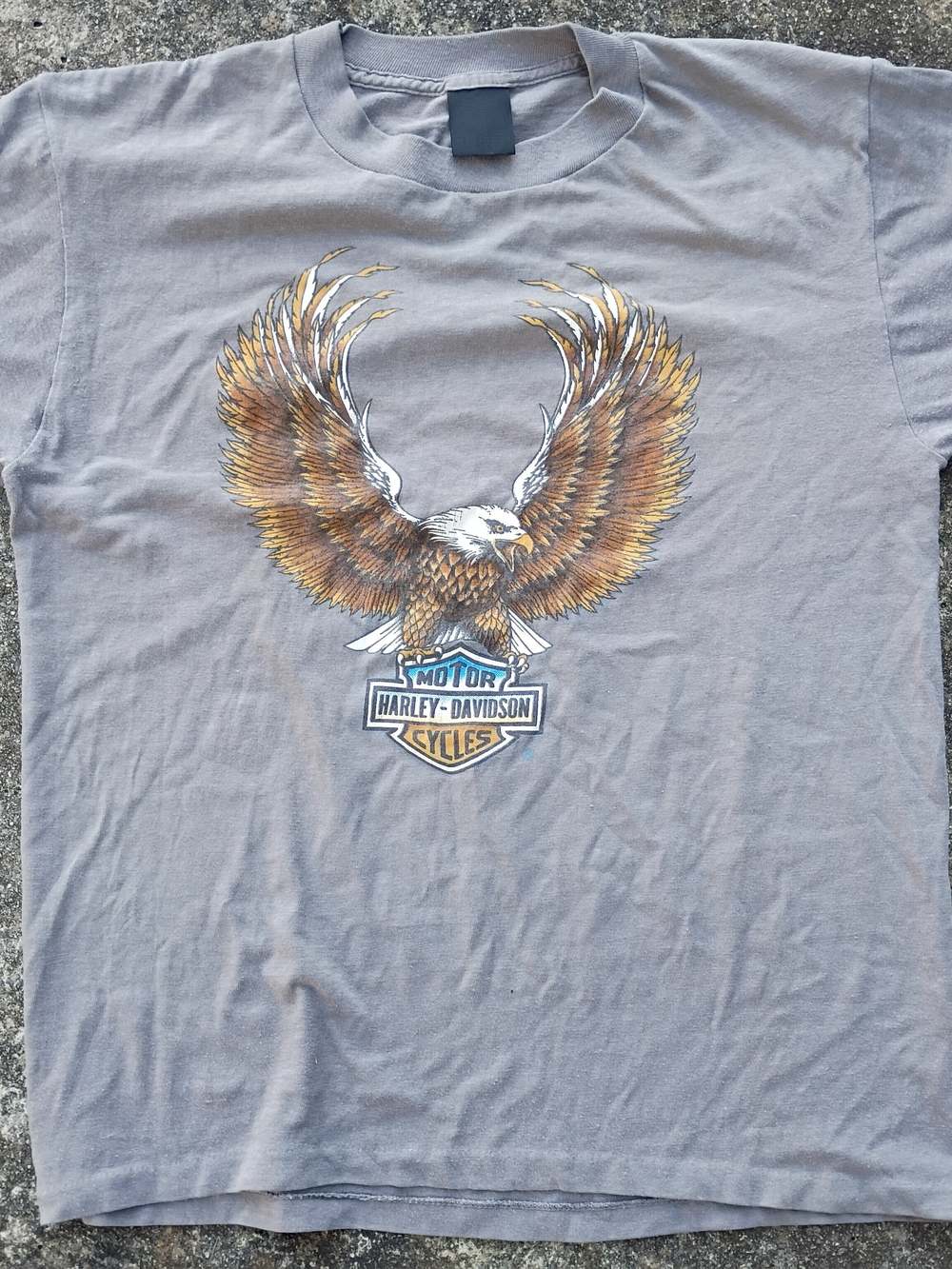 Vtg 1990s Harley-Davidson Men’s Gray Eagle Sz M T-Shirt Rockville, MD